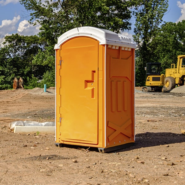 how often are the portable toilets cleaned and serviced during a rental period in Minnehaha County